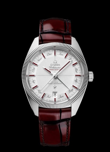 Omega Globemaster Annual Calendar Platinum / Silver / Burgundy