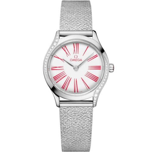Omega Mini Trésor Quartz 26 Stainless Steel - Diamond / White Enamel / Bracelet