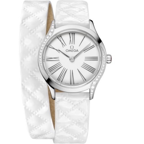 Omega Mini Trésor Quartz 26 Stainless Steel - Diamond / White Enamel / Double Tour