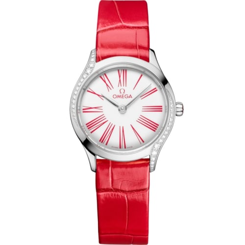 Omega Mini Trésor Quartz 26 Stainless Steel - Diamond / White Enamel