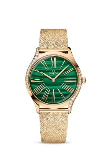 Omega De Ville Trésor 36 Moonshine Gold / Malachite / Bracelet
