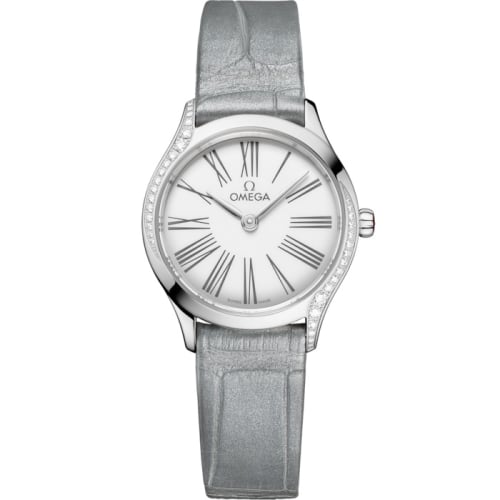 Omega Mini Trésor Quartz 26 Stainless Steel - Diamond / White Enamel