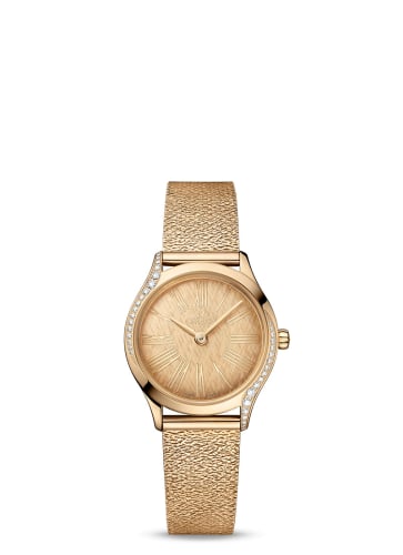 Omega Mini Trésor Quartz 26 Moonshine Gold - Diamond / Champagne / Mesh