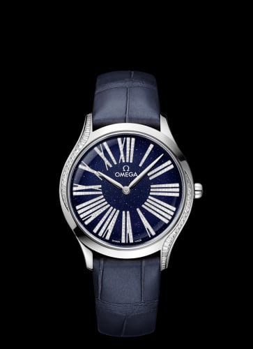 Omega De Ville Trésor 36 Canopus Gold / Aventurine Roman / Alligator
