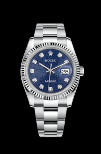 Rolex Datejust 36 Stainless Steel Fluted / Oyster / Blue Computer