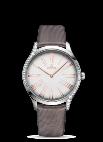 Omega De Ville Trésor 39 Stainless Steel / Silver Roman / Fabric
