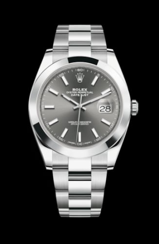 Rolex Datejust 41 Stainless Steel Smooth / Oyster / Dark Rhodium