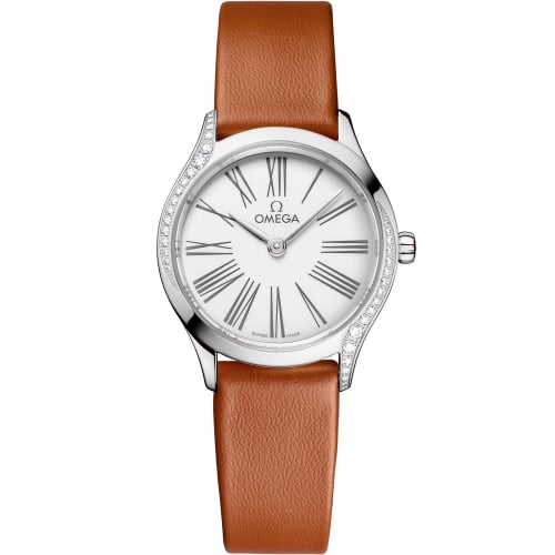 Omega Mini Trésor Quartz 26 Stainless Steel - Diamond / White Enamel