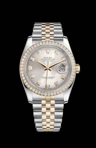 Rolex Datejust 36 Rolesor Yellow Diamond / Jubilee / Silver Diamond