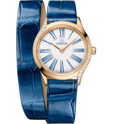 Omega Mini Trésor Quartz 26 Moonshine Gold - Diamond / White Enamel / Double Tour