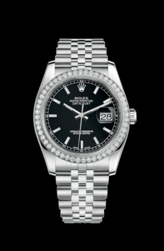 Rolex Datejust 36 Stainless Steel Diamond / Jubilee / Black