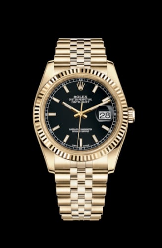 Rolex Datejust 36 Yellow Gold Fluted / Jubilee / Silver