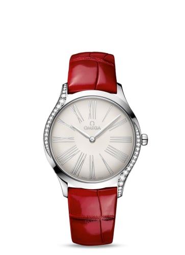Omega De Ville Trésor 36 Stainless Steel / Silver - Roman / Alligator
