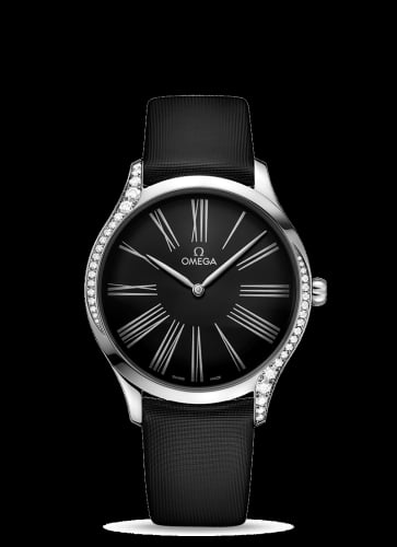 Omega De Ville Trésor 39 Stainless Steel / Black Roman / Fabric