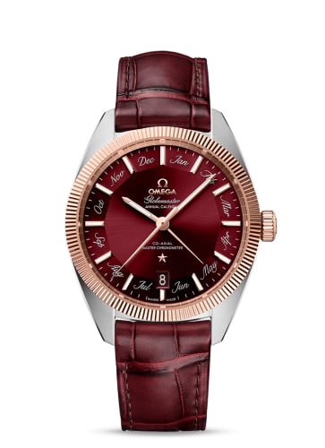 Omega Globemaster Annual Calendar Stainless Steel / Sedna Gold / Burgundy