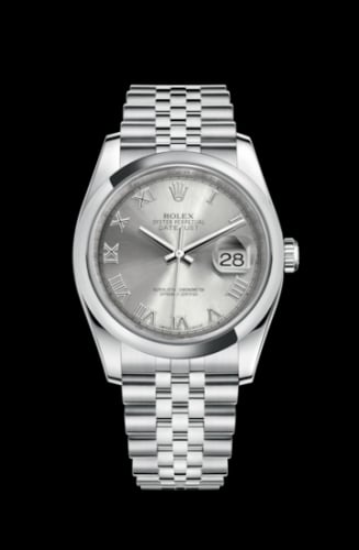 Rolex Datejust 36 Stainless Steel Domed / Jubilee / Rhodium Roman