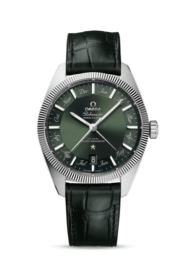 Omega Globemaster Annual Calendar Stainless Steel / Green