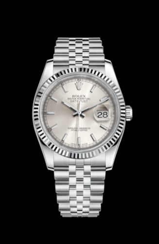 Rolex Datejust 36 Stainless Steel Fluted / Jubilee / Silver