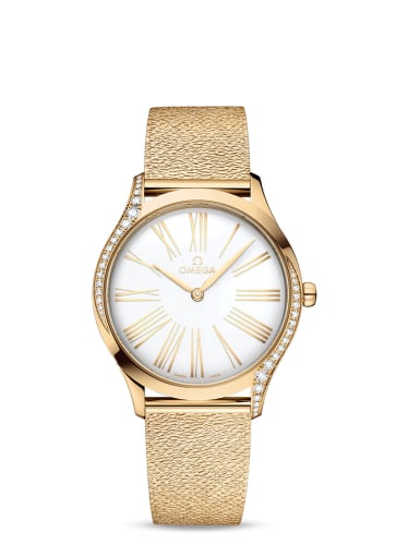 Omega De Ville Trésor 36 Moonshine Gold / White / Mesh