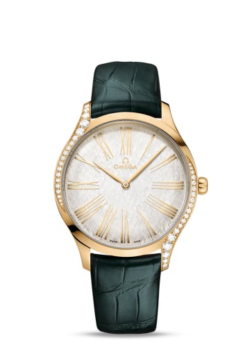 Omega De Ville Trésor 39 Moonshine Gold / Silver Silk / Alligator