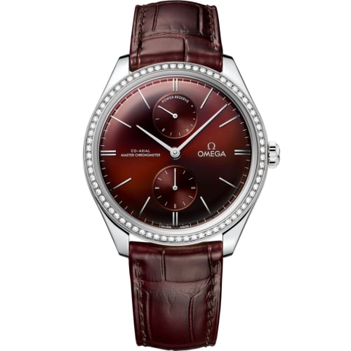 Omega De Ville Trésor Master Chronometer Power Reserve Stainless Steel / Diamond / Burgundy
