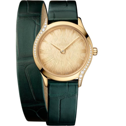 Omega Mini Trésor Quartz 26 Moonshine Gold - Diamond / Moonshine Gold / Double Tour