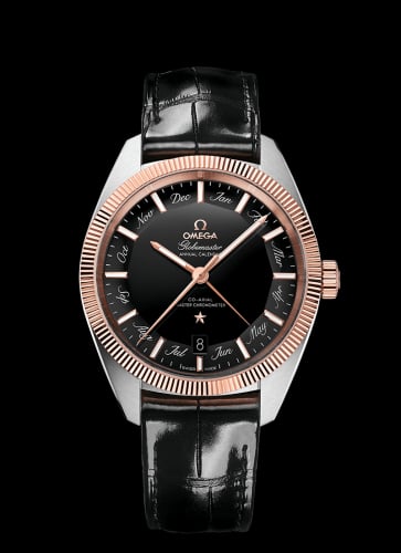 Omega Globemaster Annual Calendar Stainless Steel / Sedna Gold / Black