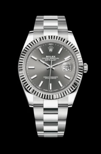 Rolex Datejust 41 Stainless Steel Fluted / Oyster / Dark Rhodium