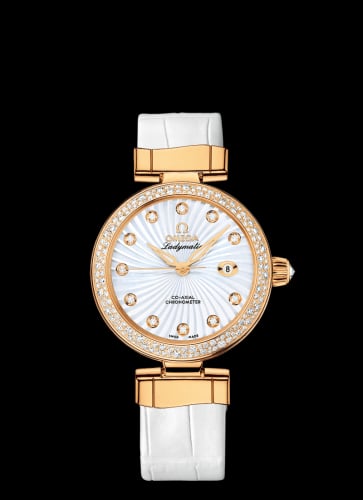 Omega LadyMatic Co-Axial 34 Yellow Gold / Diamond / MOP