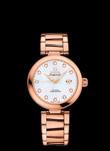 Omega LadyMatic Co-Axial 34 Red Gold / MOP / Bracelet