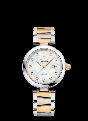 Omega LadyMatic Co-Axial 34 Stainless Steel / Yellow Gold / MOP / Bracelet