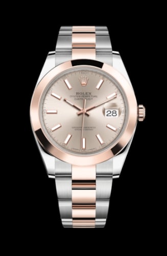 Rolex Datejust 41 Rolesor Everose Smooth / Oyster / Sundust
