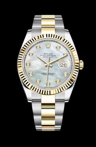 Rolex Datejust 41 Rolesor Yellow Fluted / Oyster / MOP - Diamond