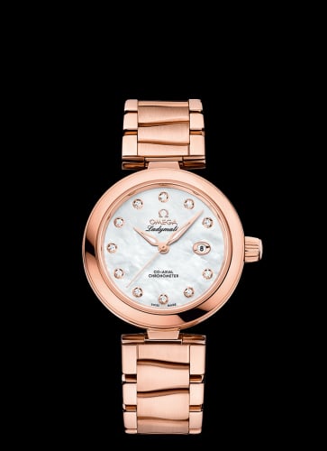 Omega LadyMatic Co-Axial 34 Sedna Gold / MOP / Bracelet