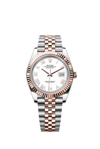 Rolex Datejust 41 Stainless Steel - Everose - Fluted / White Roman / Jubilee