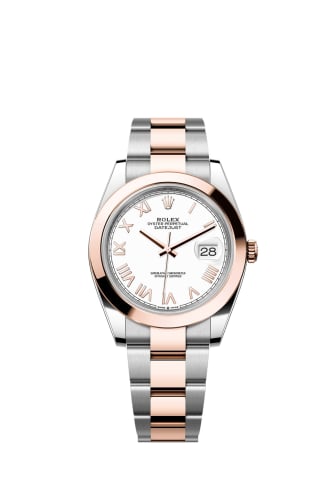 Rolex Datejust 41 Stainless Steel - Everose - Smooth / White Roman / Oyster