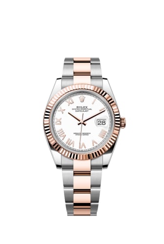Rolex Datejust 41 Stainless Steel - Everose - Fluted / White Roman / Oyster