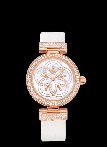Omega LadyMatic Co-Axial 34 Red Gold Diamond / Diamond Flower