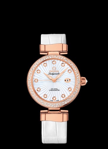 Omega LadyMatic Co-Axial 34 Red Gold / Diamond / MOP