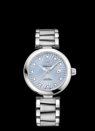 Omega LadyMatic Co-Axial 34 Stainless Steel / Blue MOP / Bracelet