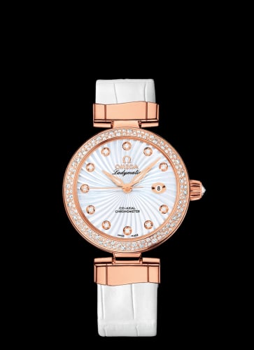 Omega LadyMatic Co-Axial 34 Red Gold / Diamond / MOP