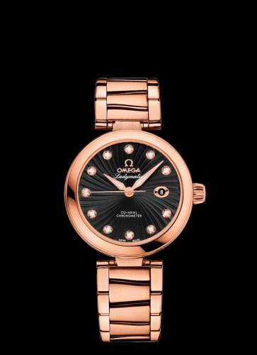 Omega LadyMatic Co-Axial 34 Red Gold / Black / Bracelet