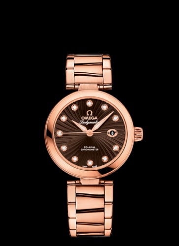 Omega LadyMatic Co-Axial 34 Red Gold / Brown / Bracelet