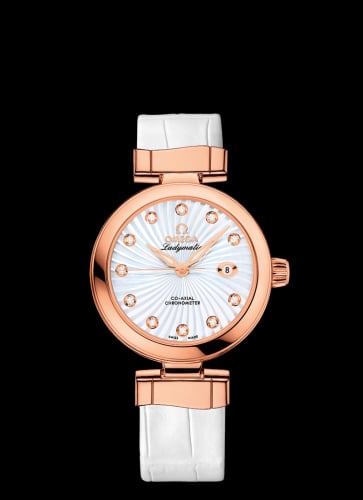 Omega LadyMatic Co-Axial 34 Red Gold / MOP