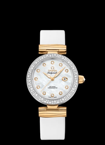 Omega LadyMatic Co-Axial 34 Stainless Steel / Yellow Gold / Diamond / MOP