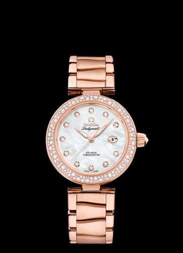 Omega LadyMatic Co-Axial 34 Sedna Gold / Diamond / MOP / Bracelet