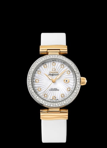 Omega LadyMatic Co-Axial 34 Stainless Steel / Yellow Gold / Diamond / MOP