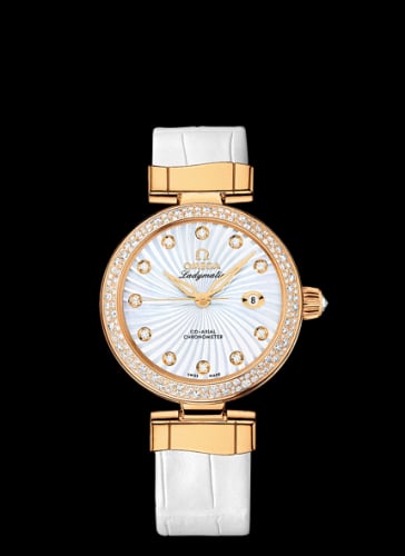 Omega LadyMatic Co-Axial 34 Yellow Gold / Diamond / MOP