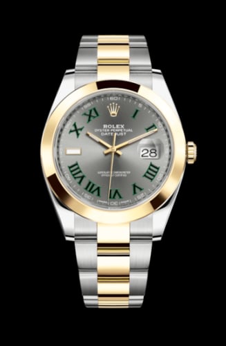 Rolex Datejust 41 Rolesor Yellow Smooth / Oyster / Slate - Roman
