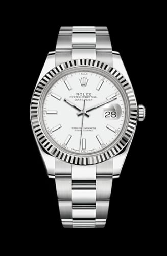Rolex Datejust 41 Stainless Steel Fluted / Oyster / White